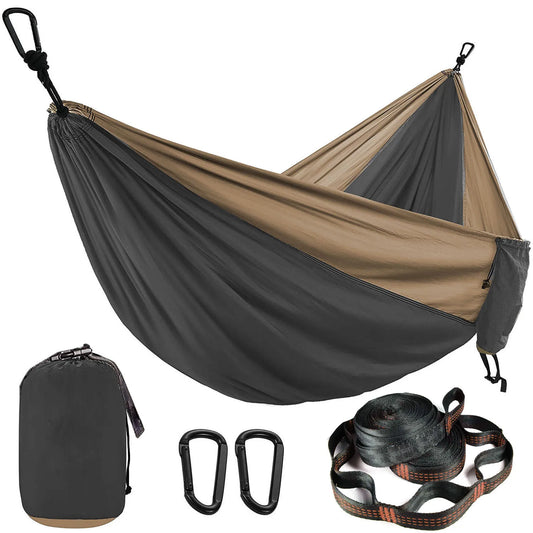 Solid Color Parachute Hammock with Hammock straps and Black carabiner